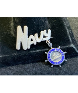 Vtg Sterling Silver .925 United States Navy USN Pin Brooch Jewelry 4.09 ... - £23.87 GBP