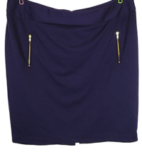 Lane Bryant Purple Zipper Detail Back Slit Pencil Skirt Plus Size 22 - £15.74 GBP
