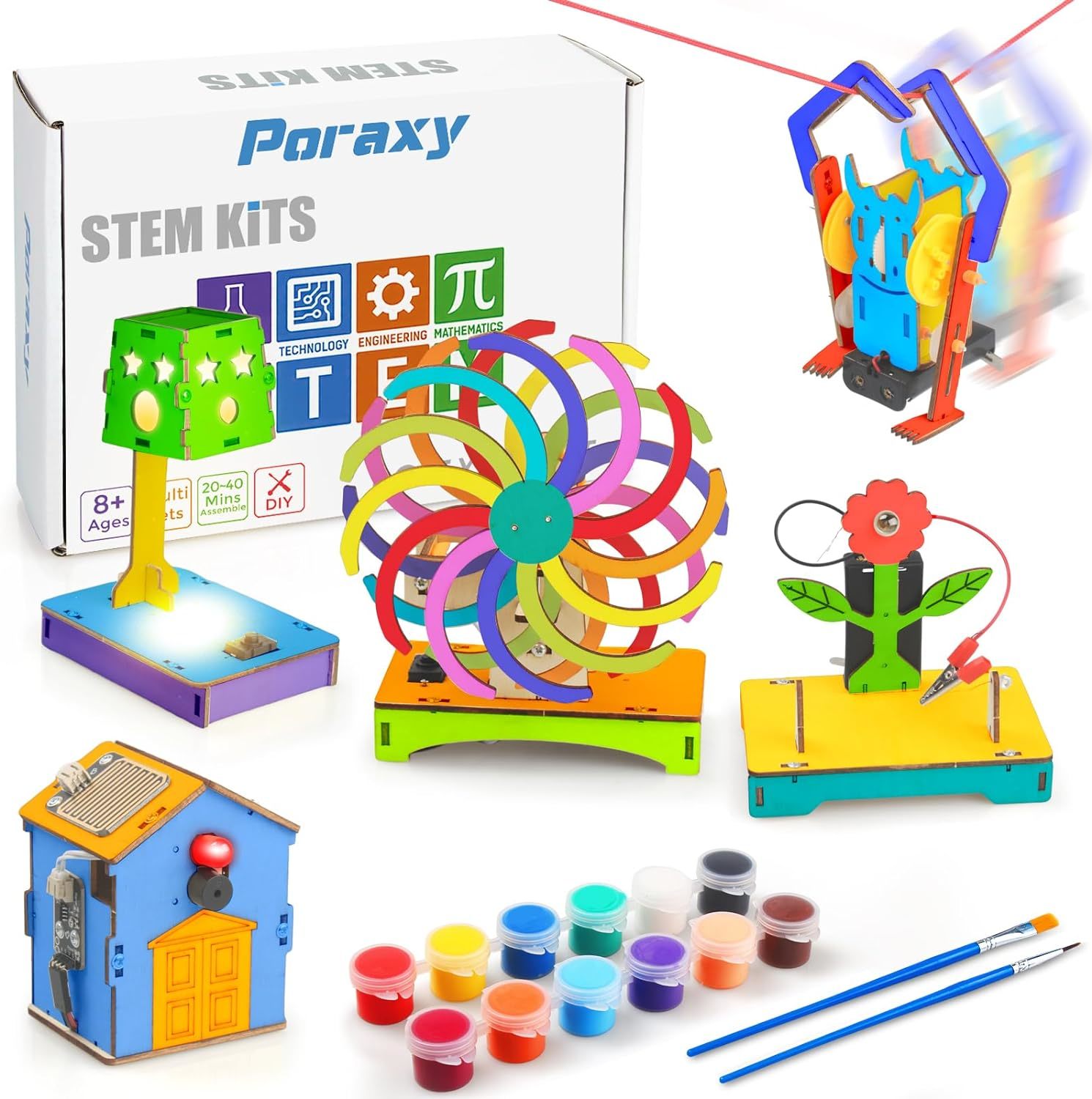 Primary image for 5 in 1 STEM Kits for Kids Age 8 10 3D Wooden Puzzles Arts and Crafts Science Kit
