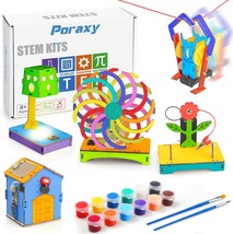 5 in 1 STEM Kits for Kids Age 8 10 3D Wooden Puzzles Arts and Crafts Science Kit - £31.37 GBP