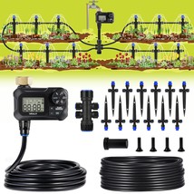 Hiraliy 50Ft Automatic Drip Irrigation Kits With Garden Timer, Garden Wa... - £48.75 GBP