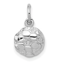 14K White Gold Soccer Ball Charm Sports Jewelry Pendant 16mm x 9mm - £51.06 GBP