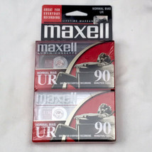 NEW 2-Pack Maxell UR 90 Normal Bias Cassette Tapes Ninety Minutes - £7.82 GBP