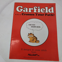 Vintage 1978 Garfield Cross Stitch 8 Designs Leaflet Crafting - $16.83