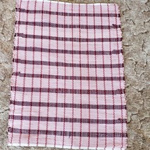 New Pink and Burgundy Striped Woven Rag Rug 36 x 27 inches Washable USA Made - £28.48 GBP