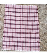 New Pink and Burgundy Striped Woven Rag Rug 36 x 27 inches Washable USA ... - £27.86 GBP