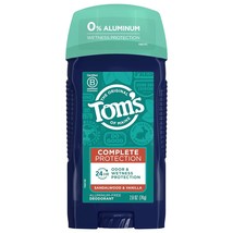 Tom&#39;s of Maine Complete Protection Aluminum-Free Natural Deodorant for Men, Sand - £16.77 GBP