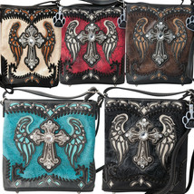 Western Cross Crossbody Bag Angel Wing Concealed Carry Handbag Purse Rhinestone - £23.59 GBP+