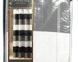 1 Count Croscill Fairfax Black 72 In X 72 In Shower Curtain 100% Polyester - $35.99