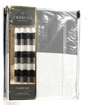 1 Count Croscill Fairfax Black 72 In X 72 In Shower Curtain 100% Polyester - £28.31 GBP