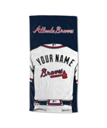 Atlanta Braves OFFICIAL MLB Jersey Personalized Beach Towel - $49.99