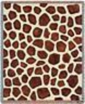 72x54 GIRAFFE Jungle Skin Print Tapestry Afghan Throw Blanket - £50.11 GBP