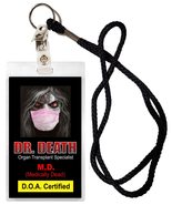 Doctor Death Novelty ID Badge Halloween Costume Movie Prop - $12.99