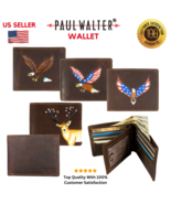 Wallet, Men’s Hunter Leather Slim Bifold RFID Wallet, Gift for Men, Hand... - $15.83+