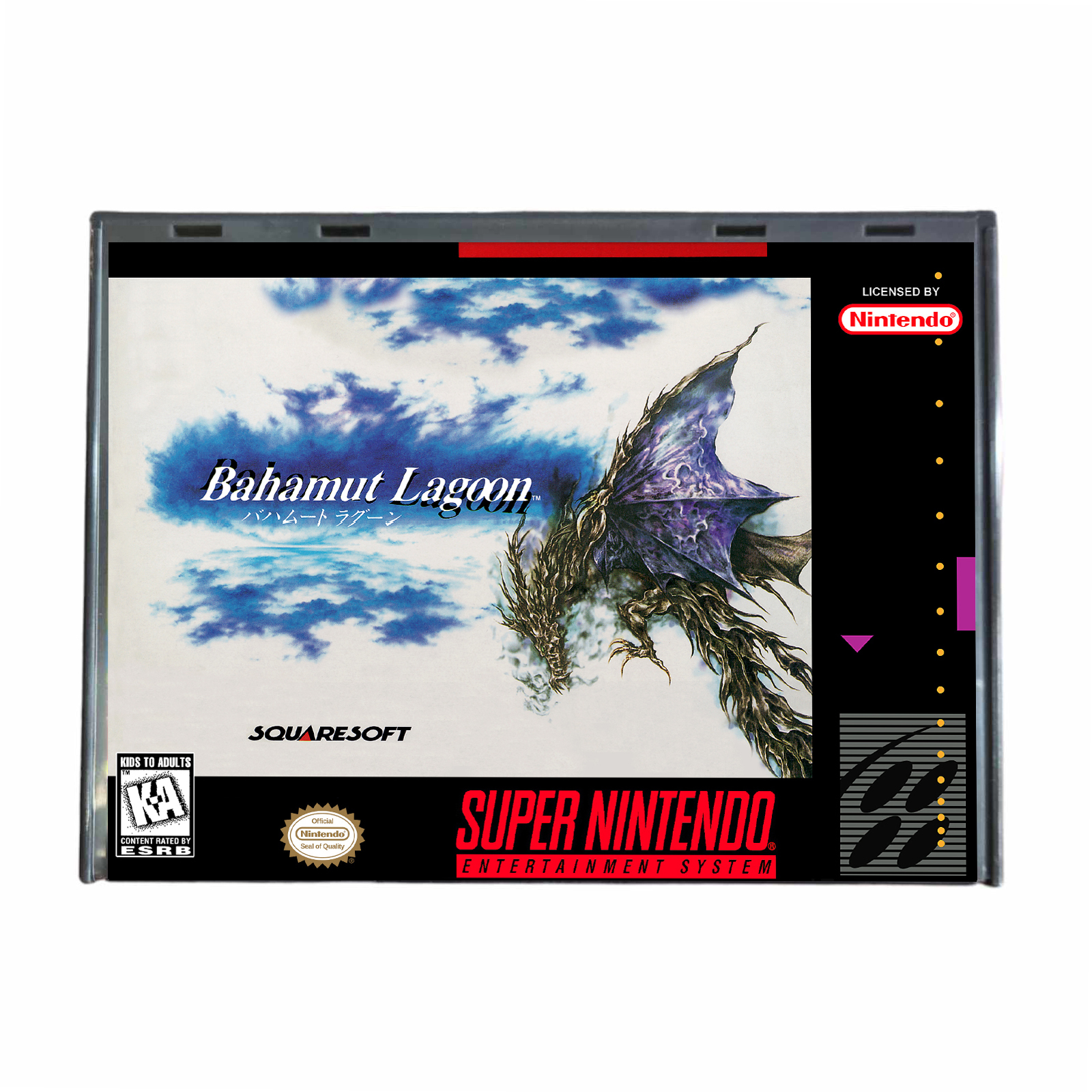 Bahamut Lagoon JRPG Game / Case SNES Super Nintendo (English Translated) USA