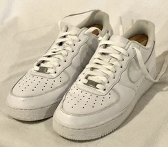 Nike Men&#39;s Size 9.5 Air Force 1 High &#39;07 Triple White Low Good Pre Owned... - £38.75 GBP