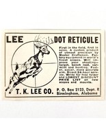 1968 T.K. Lee Dot Reticule Sights Birmingham Alabama Advertisement Hunti... - $367.32 MXN