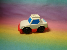 Vintage 1992 Fisher Price White Blue & Red Plastic Car - £3.10 GBP
