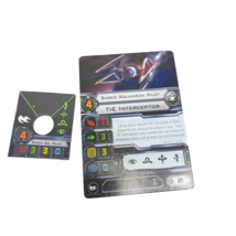 Star Wars X-Wing Miniatures Game Saber Squadron Pilot tie Interc Card,Sh... - £1.56 GBP