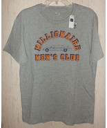 NWT MENS Gap &quot;MILLIONAIRES MEN&#39;S CLUB&quot; NOVELTY HEATHER GRAY T-SHIRT  SIZE M - $340.00 MXN