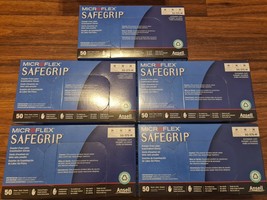 250-Pairs SG-375 Ansell MicroFlex SafeGrip Powder Free Latex Exam Gloves M - $78.39