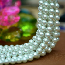 Pearl Beads Beautiful ACRYLIC for Bracelet or Necklace 4mm or 6mm - £2.23 GBP+