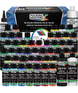 Pouring Masters 48-Color Ready to Pour Acrylic Pouring Paint Set with Si... - £35.12 GBP