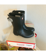 HUNTER Original Short Back Adjustable Rain Boot, BLACK GRAY, Size 9, NWT - $2,402.13 MXN
