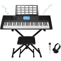 Technical Pro 61 Keys Electric Piano Learning Keyboard Bundle w Seat, St... - £175.85 GBP