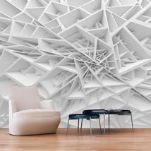 Tiptophomedecor Peel and Stick 3D Illusion Wallpaper Wall Mural - White Spider&#39;s - £47.95 GBP+