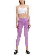 DKNY Womens Activewear Botanica 7/8 Leggings size Large Color Tulle - $69.50