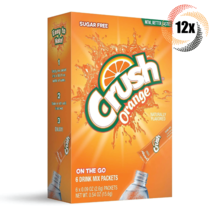 12x Packs Crush Orange Flavor Drink Mix Singles To Go | 6 Stick Per Pack... - $30.87