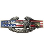 U.S. Army Combat Infantryman Belt Buckle Enamel Red, White &amp; Blue Americ... - £14.56 GBP