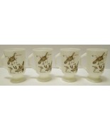 FIRE KING Anchor Hocking set of 4 Game Birds Coffee Mugs Ducks Quail Phe... - £63.90 GBP