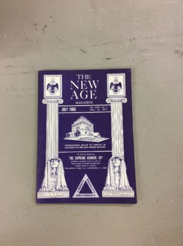 Primary image for RARE Masonic Magazine THE NEW AGE Supreme Council 33 Degree July 1965