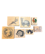 Lot of 7 Rubber Stamps Hot Potatoes Stamp City Magenta Inkadinkadoo Animals - £18.86 GBP