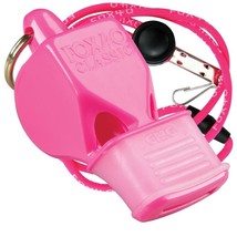 Pink Fox 40 Classic Cmg Whistle Official Coach Safety Alert Rescue Free Lanyard - £8.38 GBP