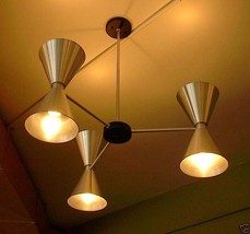 Spun Aluminum Cone Hang Light Mid Century 50&#39;S Eames Ceiling Chandelier - £418.95 GBP