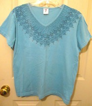 HUMMINGBIRD lace-&amp;-studs neckline jersey - $5.00