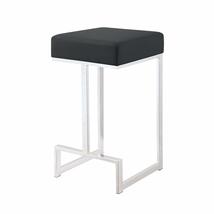 Metal Counter Height Stool Black Glam Finish - £151.51 GBP