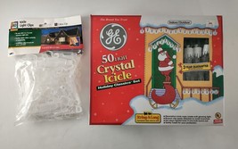 Vintage GE Crystal Icicle Holiday Christmas Lights STRING OF 50 + Hangin... - $39.95