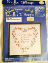 Needles &#39;n Hoops Strawberry Heart No. 282 Easy-to-do-Sampler Kit New - £6.29 GBP