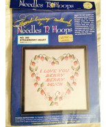 Needles &#39;n Hoops Strawberry Heart No. 282 Easy-to-do-Sampler Kit New - £6.37 GBP