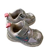 Vintage Nike White Pink Blue Girls Infant Size 4C Hook and Loop Sneaker ... - £10.26 GBP