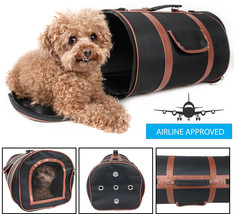 Airline Approved Fashion Cylinder Posh Designer Travel Pet Dog Carrier bag - $59.49