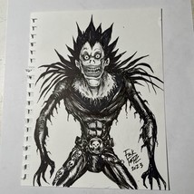 Drawing Of Shinigami From Death Note Manga By Frank Forte  Original Art ... - £29.43 GBP