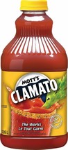 4 Bottles of Mott&#39;s Clamato The Works Tomato Cocktail Juice 1.89L -Free ... - £44.08 GBP