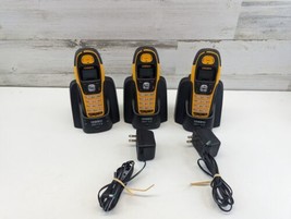 Lot of 3 Uniden Dect 6.0 DWX207 Waterproof Cordless Phone 3 phone/base 2 Charger - $58.04