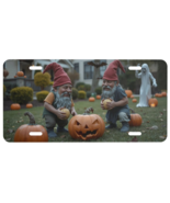 Garden Gnomes Over A halloween Pumpkin License Plate 6 X 12 Inches Alumi... - $14.25