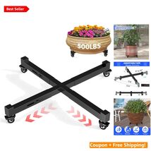 Plant Caddy on Wheels, Heavy-Duty Black Dolly for Large Pots - 500 lbs C... - $75.19